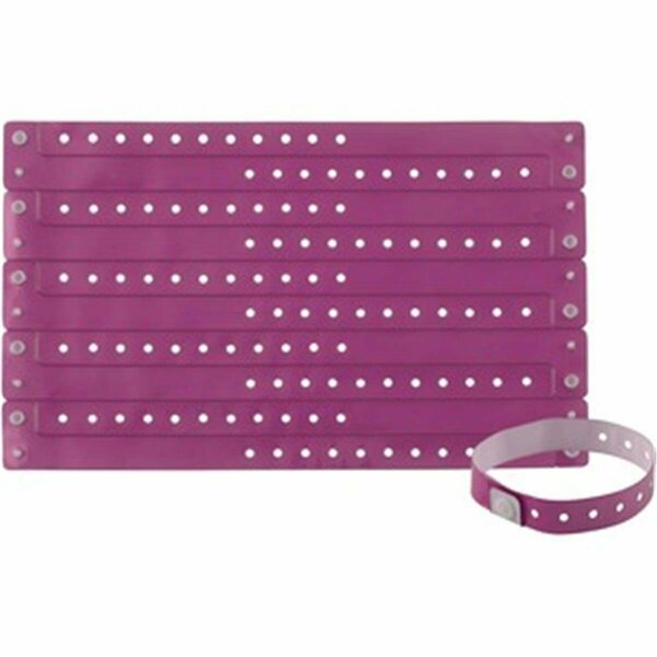 Coolcollectibles Colored Vinyl Wristbands, Purple, 100PK CO3188260